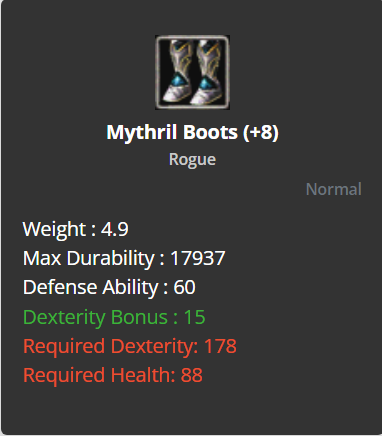 Mythril Boots +8