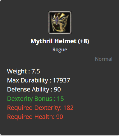 Mythril Helmet +8