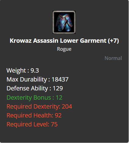 Krowaz Assassin Lower Garment +7