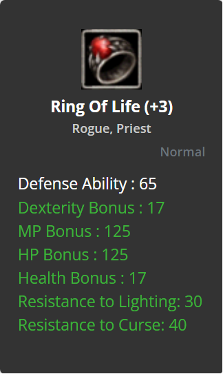 Ring of Life +3